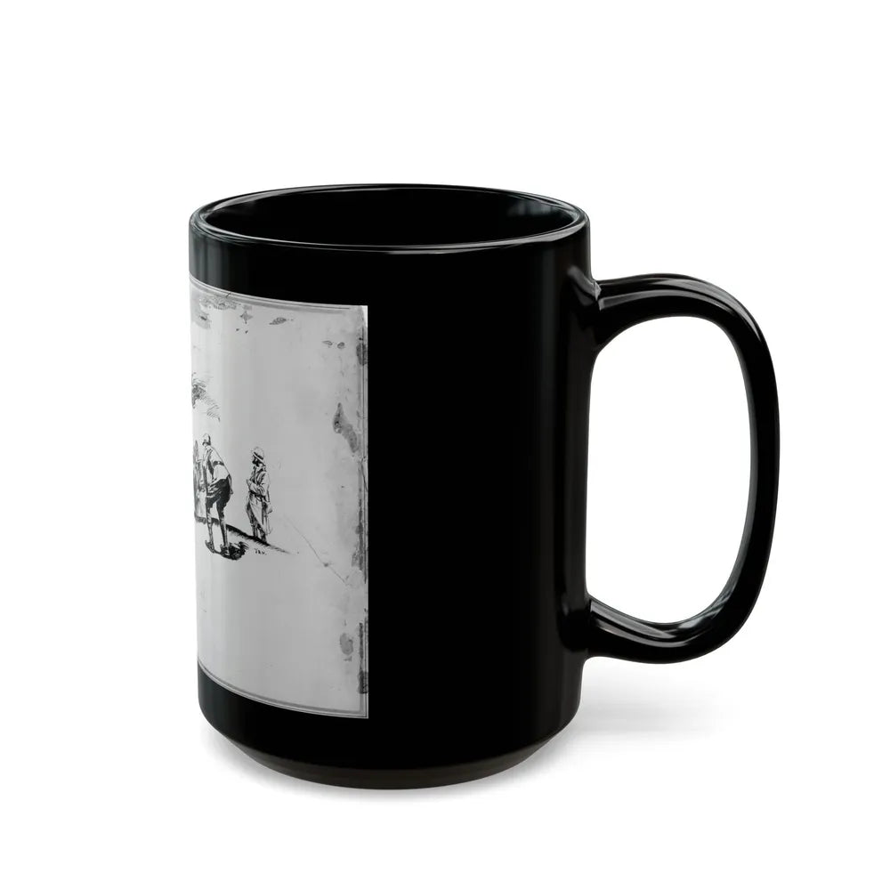 De Alton Valentine Illustration - Black Coffee Mug-Go Mug Yourself