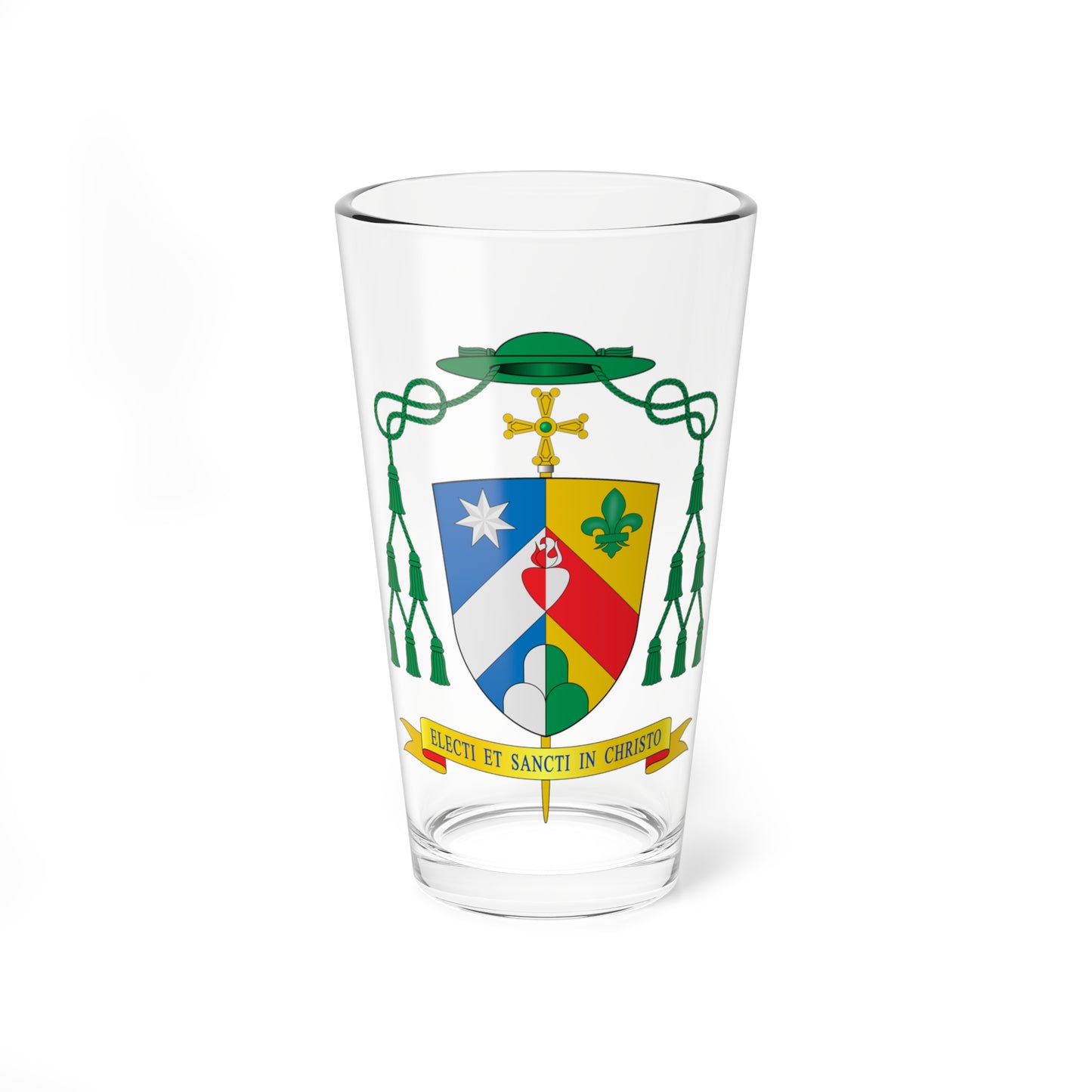 Escudo de Devair Araújo da Fonseca (Spain) (Coat of Arms) Pint Glass 16oz