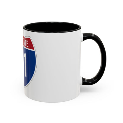 Interstate 91 (U.S. Highways) Accent Coffee Mug