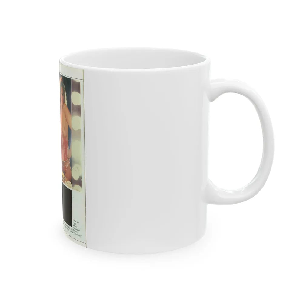 Linda Blair #221 - Partially Topless (Vintage Female Icon) White Coffee Mug-Go Mug Yourself