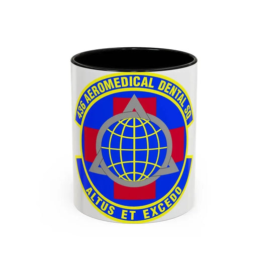 436th Aeromedical Dental Squadron (U.S. Air Force) Accent Coffee Mug 11oz Black - Go Mug Yourself