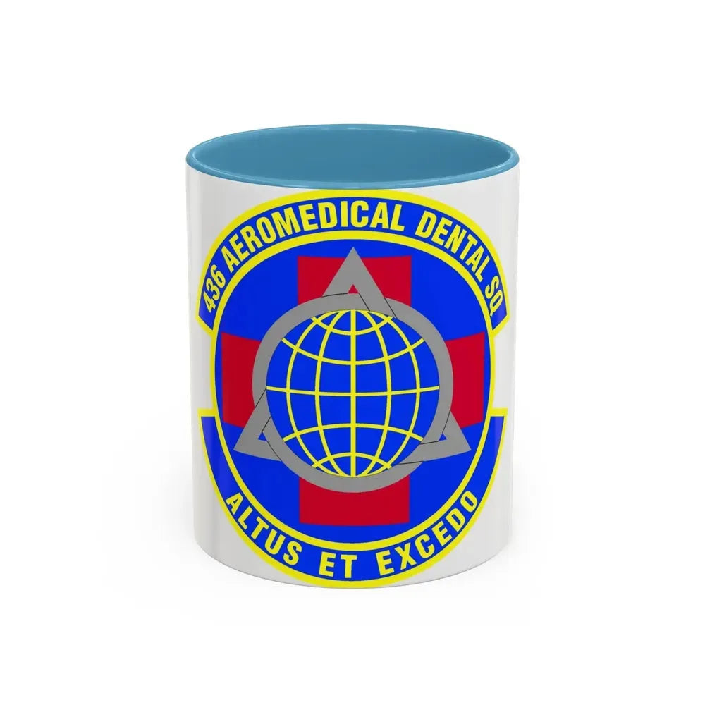 436th Aeromedical Dental Squadron (U.S. Air Force) Accent Coffee Mug 11oz Light Blue - Go Mug Yourself