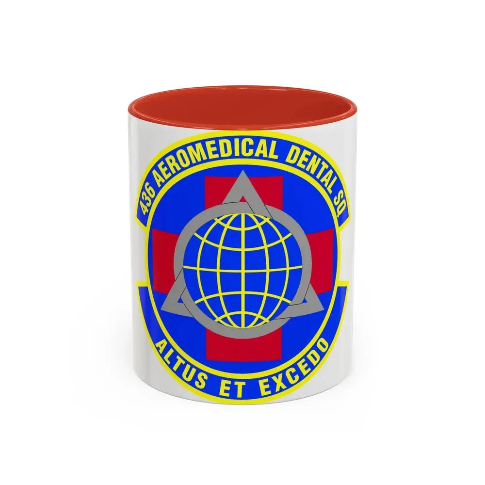 436th Aeromedical Dental Squadron (U.S. Air Force) Accent Coffee Mug 11oz Red - Go Mug Yourself
