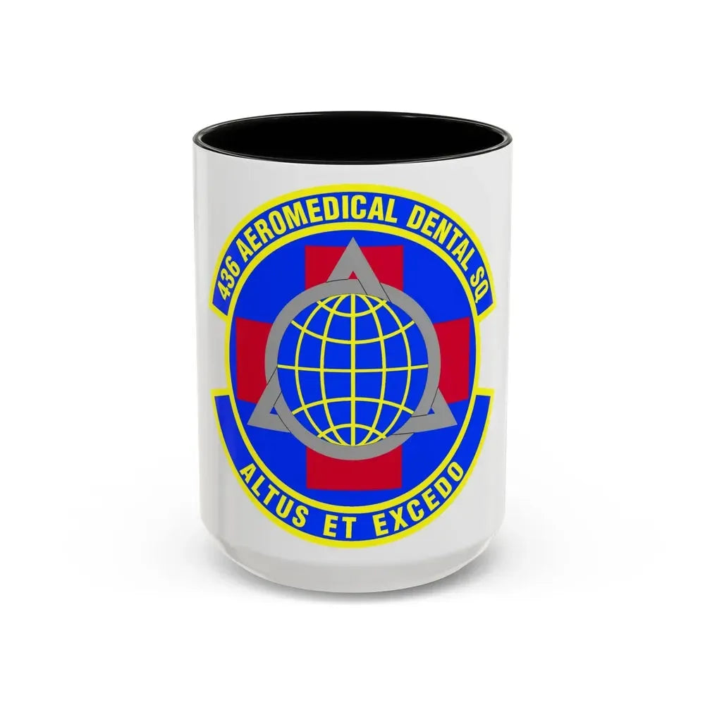 436th Aeromedical Dental Squadron (U.S. Air Force) Accent Coffee Mug 15oz Black - Go Mug Yourself
