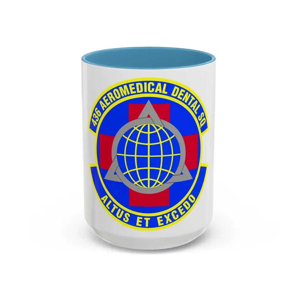 436th Aeromedical Dental Squadron (U.S. Air Force) Accent Coffee Mug 15oz Light Blue - Go Mug Yourself
