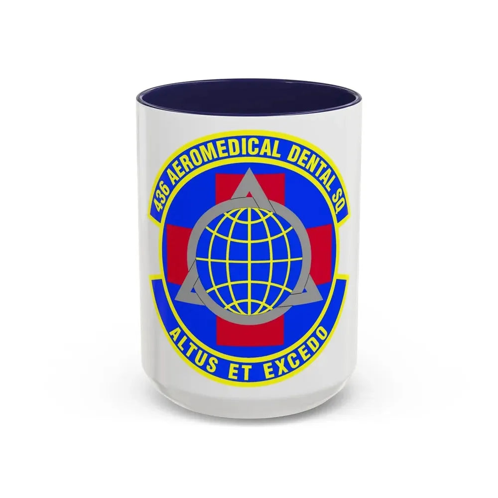 436th Aeromedical Dental Squadron (U.S. Air Force) Accent Coffee Mug 15oz Navy - Go Mug Yourself