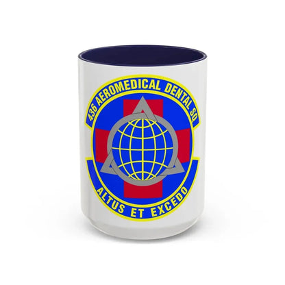 436th Aeromedical Dental Squadron (U.S. Air Force) Accent Coffee Mug 15oz Navy - Go Mug Yourself