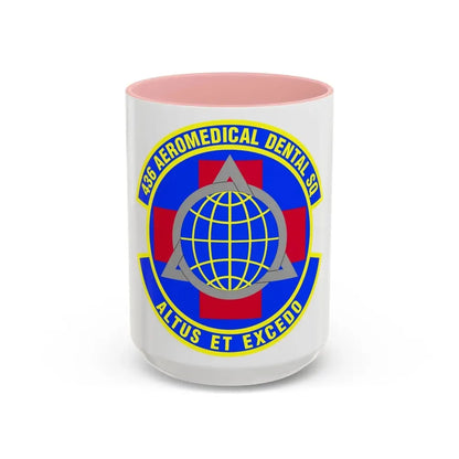436th Aeromedical Dental Squadron (U.S. Air Force) Accent Coffee Mug 15oz Pink - Go Mug Yourself
