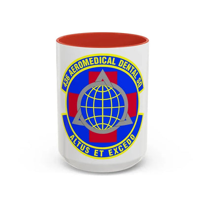 436th Aeromedical Dental Squadron (U.S. Air Force) Accent Coffee Mug 15oz Red - Go Mug Yourself