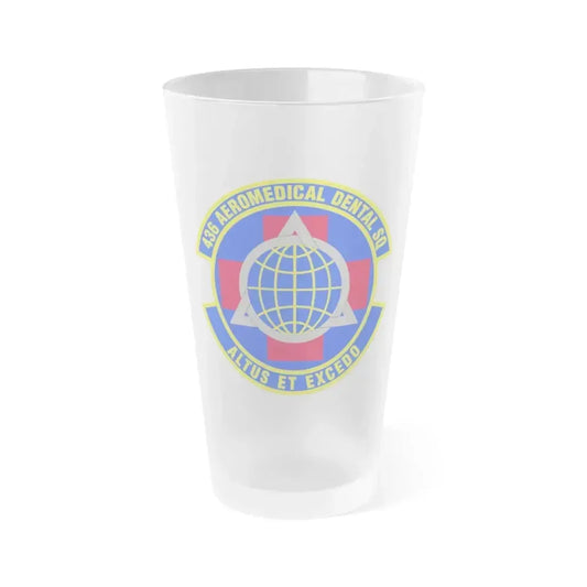 436th Aeromedical Dental Squadron (U.S. Air Force) Frosted Pint Glass 16oz 16oz Frosted - Go Mug Yourself