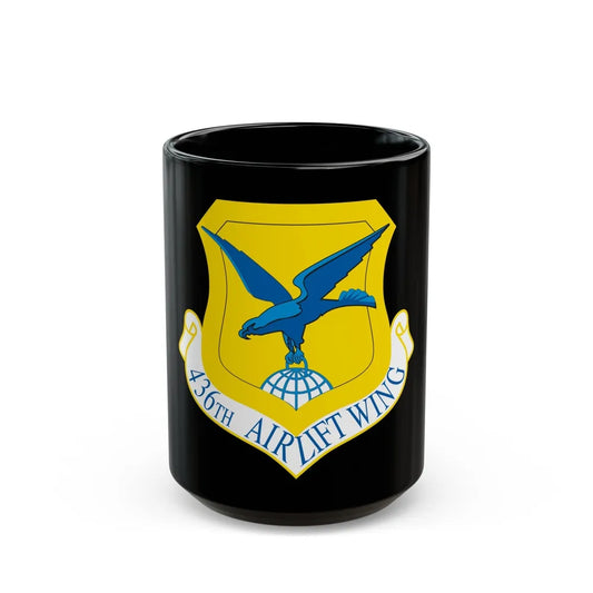 436th Airlift Wing (U.S. Air Force) Black Coffee Mug-15oz-Go Mug Yourself