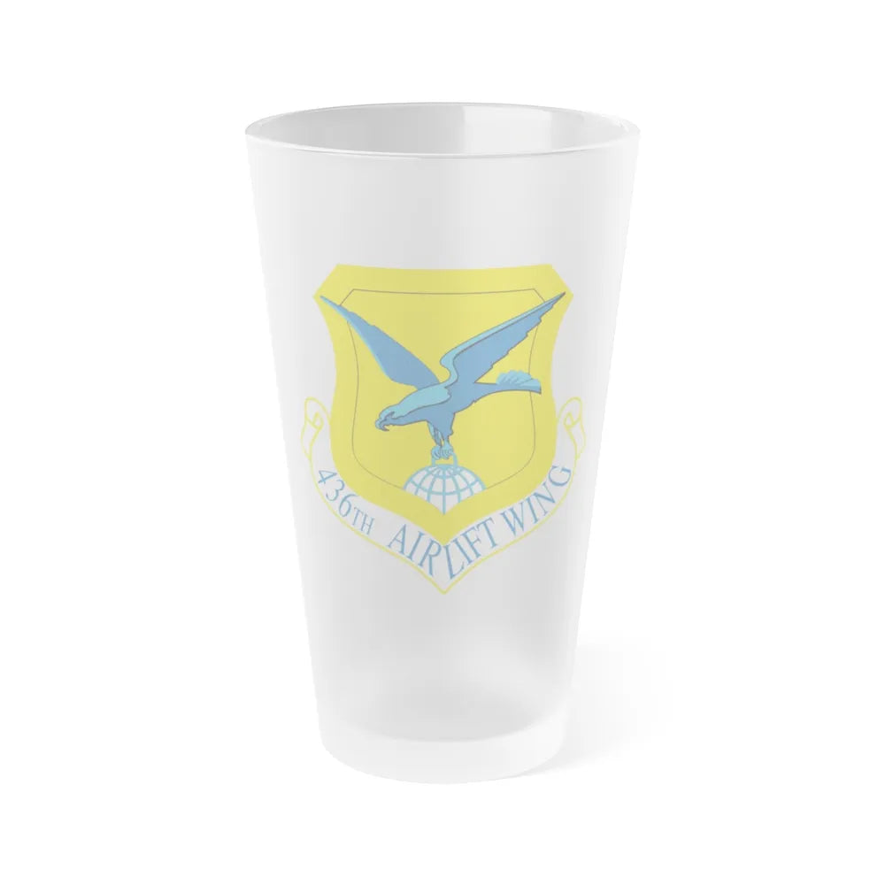 436th Airlift Wing (U.S. Air Force) Frosted Pint Glass 16oz-16oz-Frosted-Go Mug Yourself