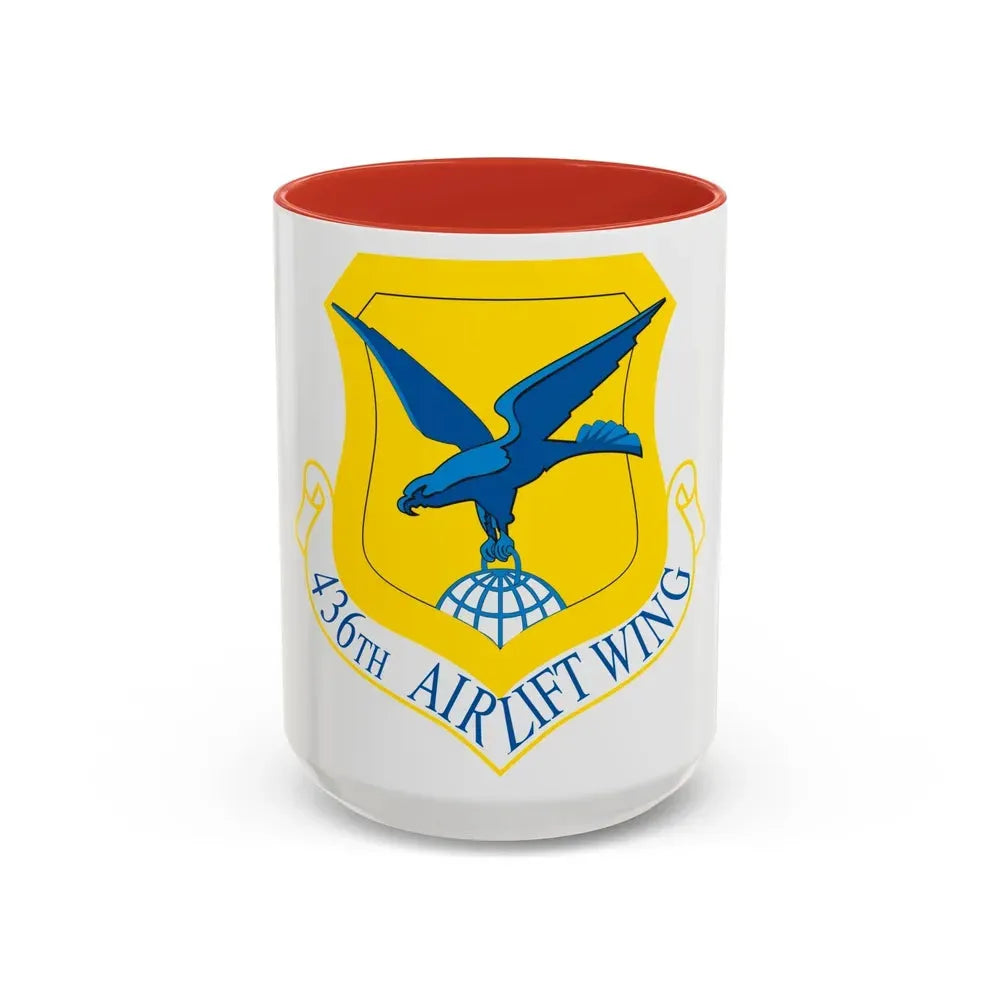 436th Airlift Wing (U.S. Air Force) Accent Coffee Mug 15oz Red - Go Mug Yourself