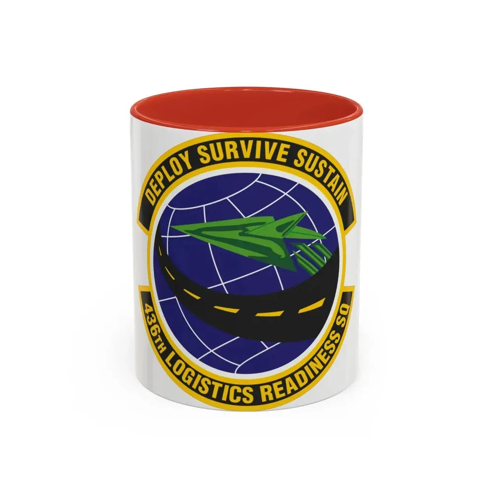 436th Logistics Readiness Squadron (U.S. Air Force) Accent Coffee Mug 11oz Red - Go Mug Yourself