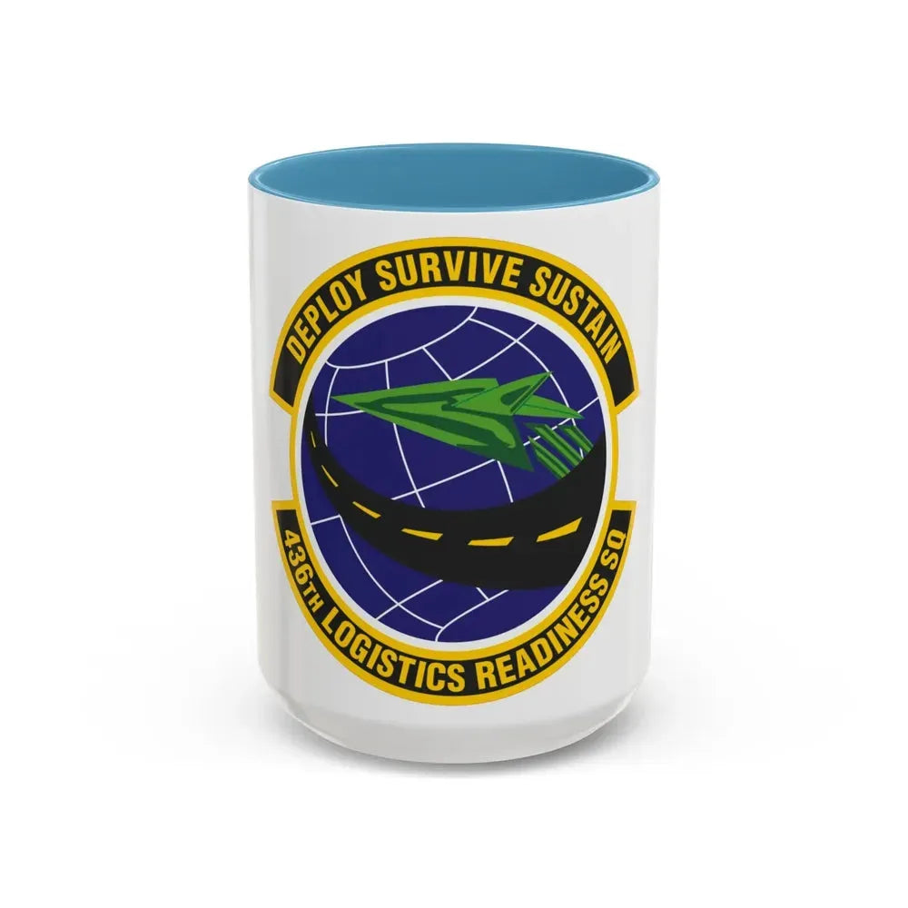 436th Logistics Readiness Squadron (U.S. Air Force) Accent Coffee Mug 15oz Light Blue - Go Mug Yourself