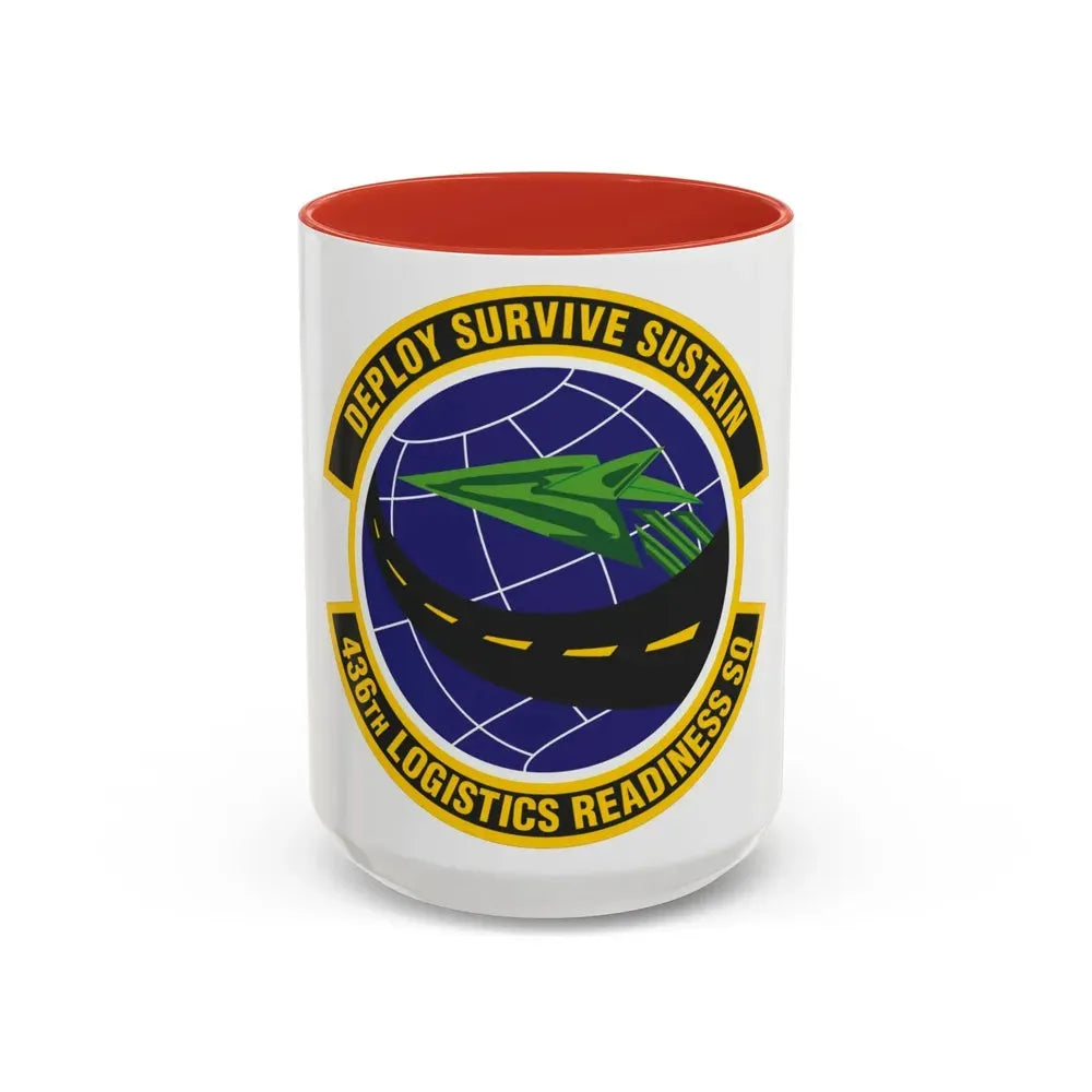436th Logistics Readiness Squadron (U.S. Air Force) Accent Coffee Mug 15oz Red - Go Mug Yourself