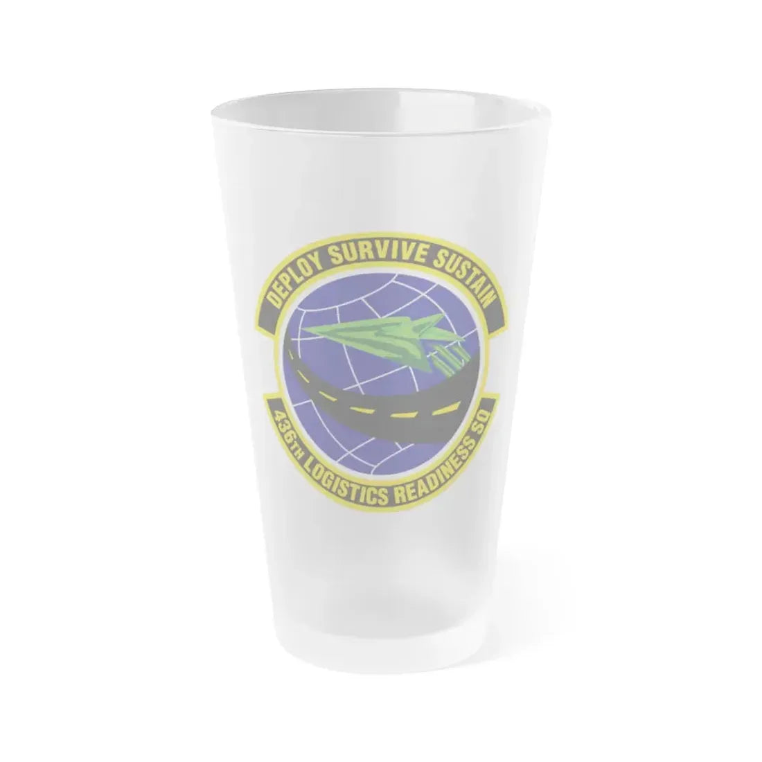 436th Logistics Readiness Squadron (U.S. Air Force) Frosted Pint Glass 16oz - Go Mug Yourself