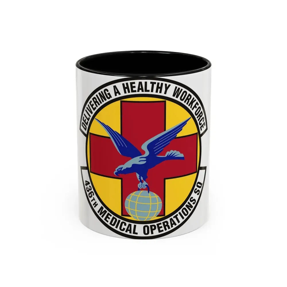436th Medical Operations Squadron (U.S. Air Force) Accent Coffee Mug 11oz Black - Go Mug Yourself