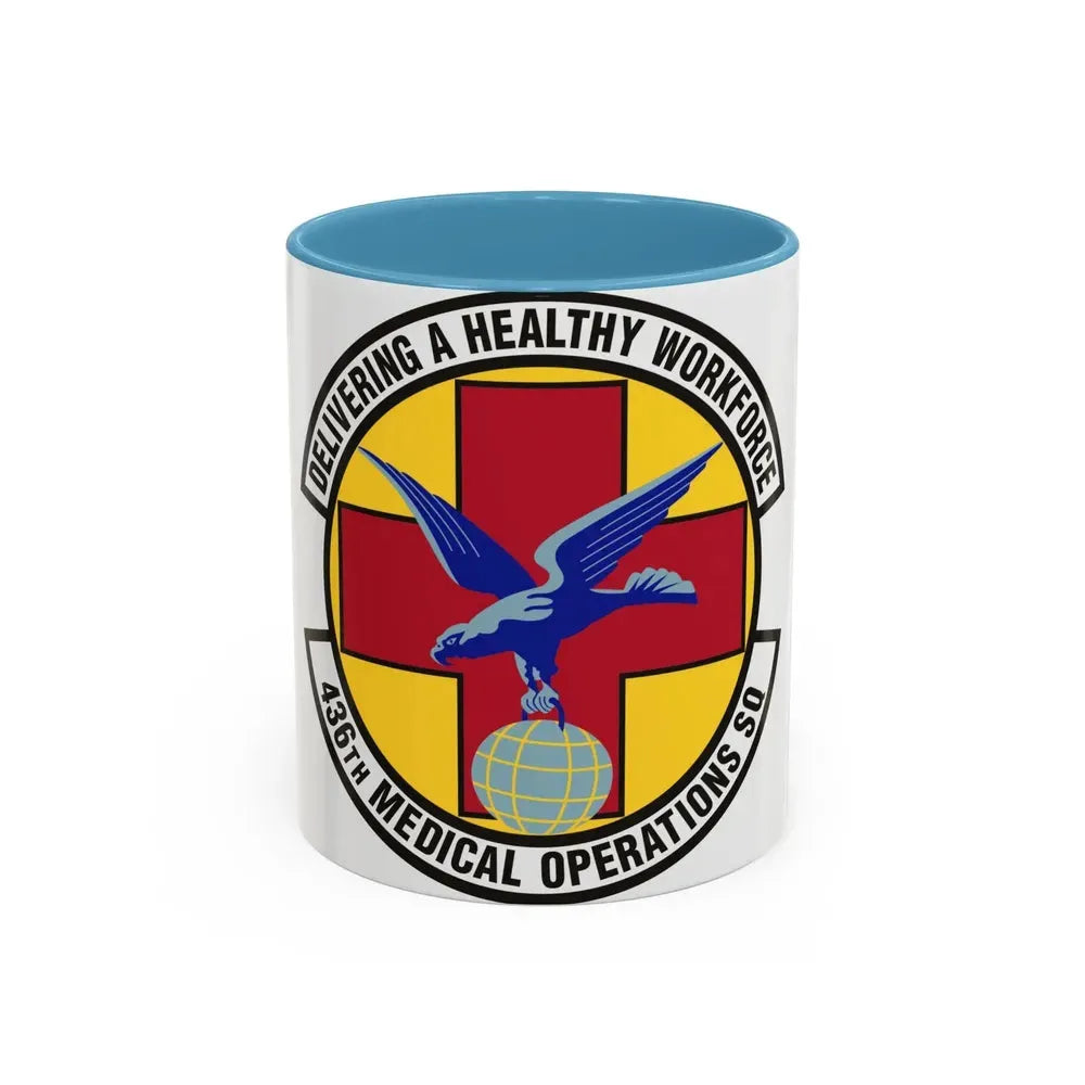 436th Medical Operations Squadron (U.S. Air Force) Accent Coffee Mug 11oz Light Blue - Go Mug Yourself