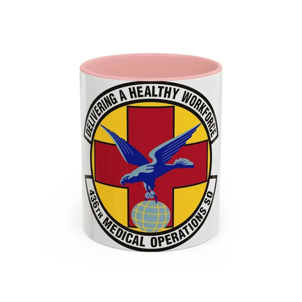 436th Medical Operations Squadron (U.S. Air Force) Accent Coffee Mug 11oz Pink - Go Mug Yourself