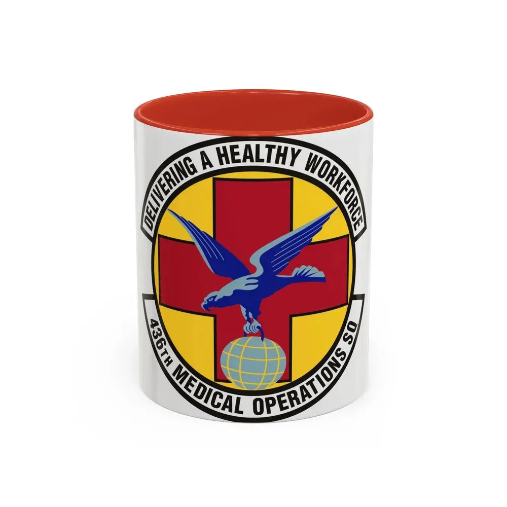 436th Medical Operations Squadron (U.S. Air Force) Accent Coffee Mug 11oz Red - Go Mug Yourself