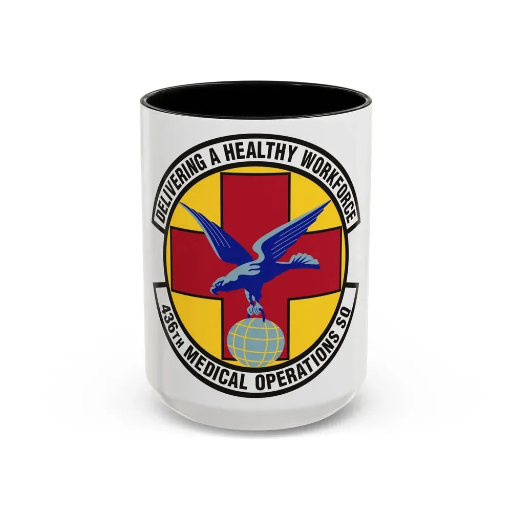 436th Medical Operations Squadron (U.S. Air Force) Accent Coffee Mug 15oz Black - Go Mug Yourself