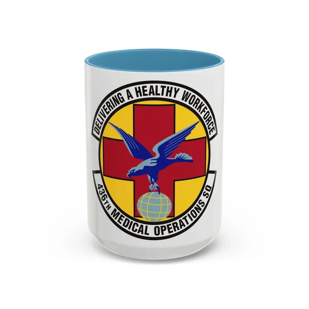 436th Medical Operations Squadron (U.S. Air Force) Accent Coffee Mug 15oz Light Blue - Go Mug Yourself