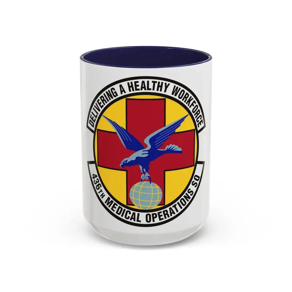 436th Medical Operations Squadron (U.S. Air Force) Accent Coffee Mug 15oz Navy - Go Mug Yourself