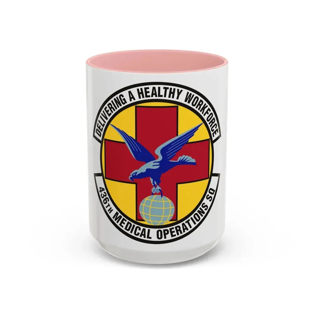 436th Medical Operations Squadron (U.S. Air Force) Accent Coffee Mug 15oz Pink - Go Mug Yourself
