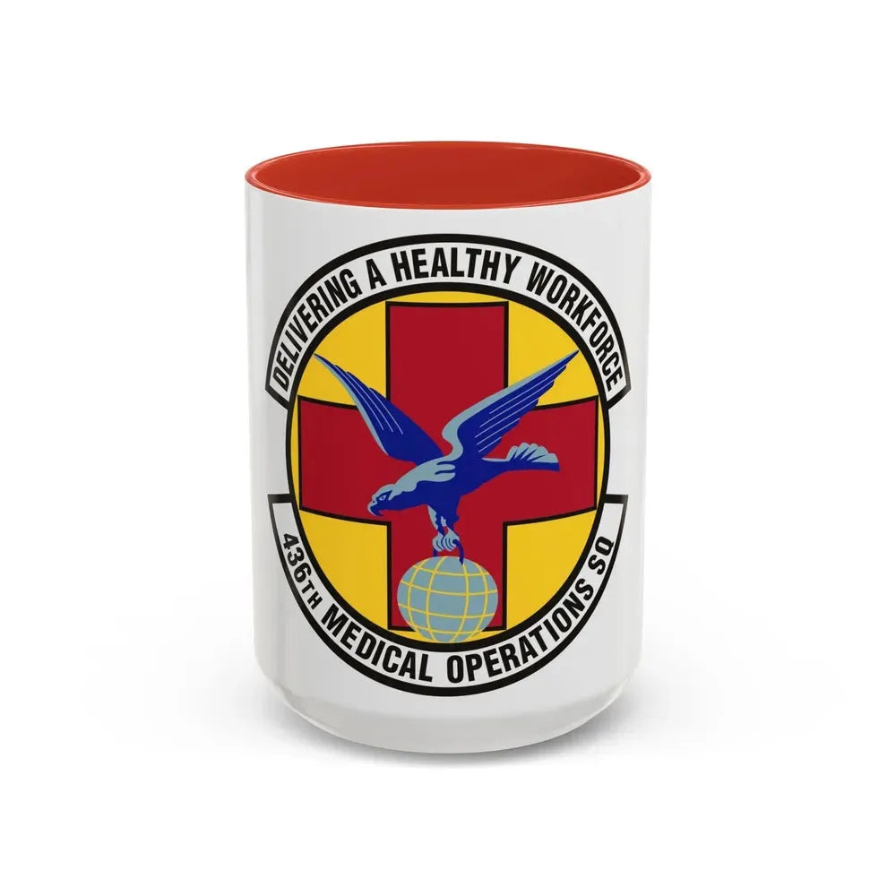 436th Medical Operations Squadron (U.S. Air Force) Accent Coffee Mug 15oz Red - Go Mug Yourself