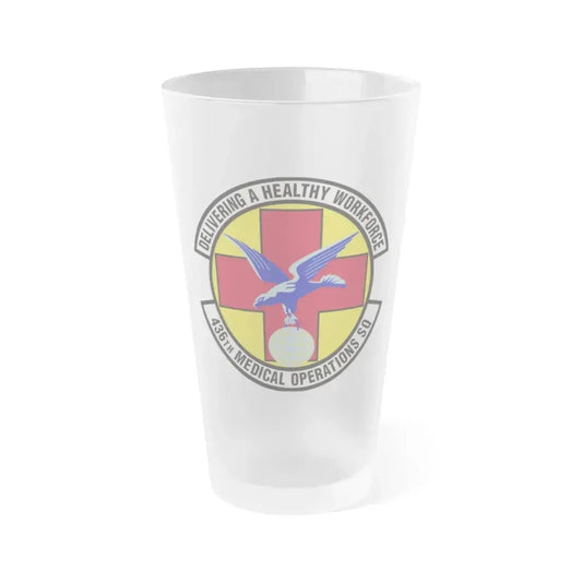 436th Medical Operations Squadron (U.S. Air Force) Frosted Pint Glass 16oz 16oz Frosted - Go Mug Yourself