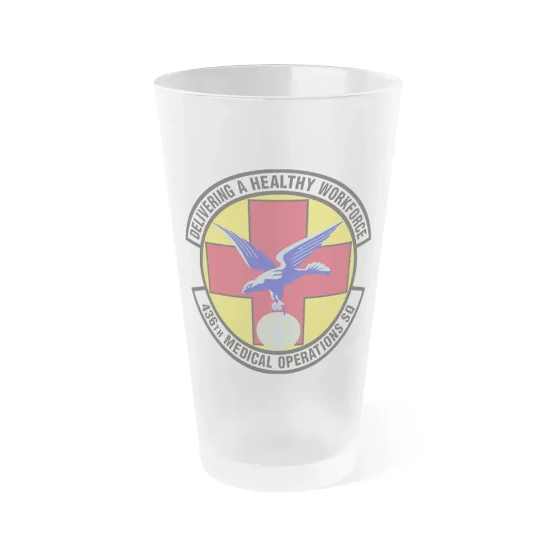 436th Medical Operations Squadron (U.S. Air Force) Frosted Pint Glass 16oz 16oz Frosted - Go Mug Yourself