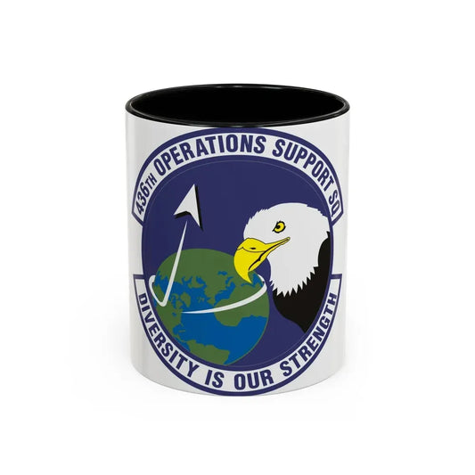436th Operations Support Squadron (U.S. Air Force) Accent Coffee Mug 11oz Black - Go Mug Yourself