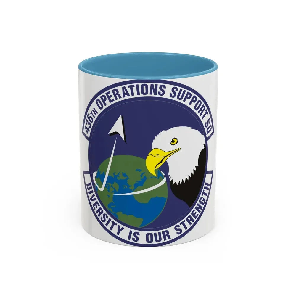 436th Operations Support Squadron (U.S. Air Force) Accent Coffee Mug 11oz Light Blue - Go Mug Yourself