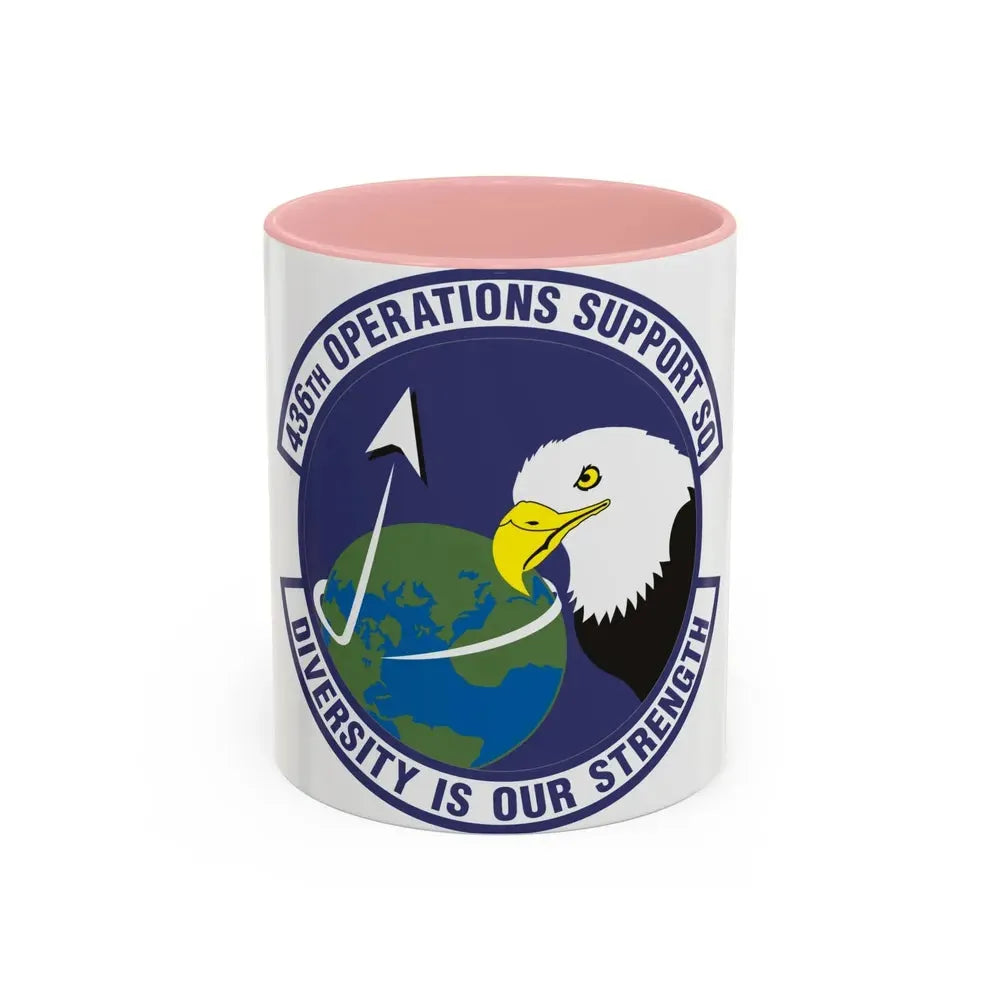436th Operations Support Squadron (U.S. Air Force) Accent Coffee Mug 11oz Pink - Go Mug Yourself