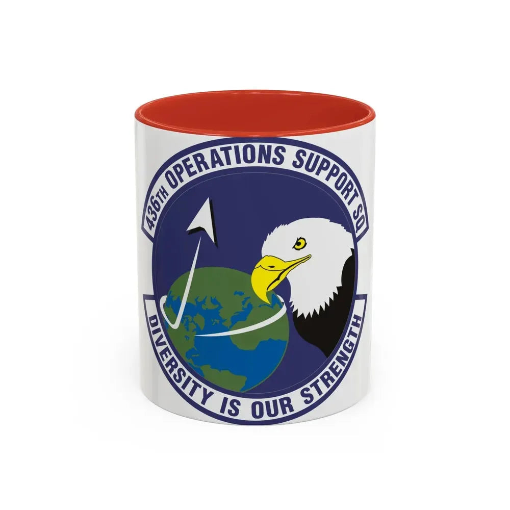 436th Operations Support Squadron (U.S. Air Force) Accent Coffee Mug 11oz Red - Go Mug Yourself
