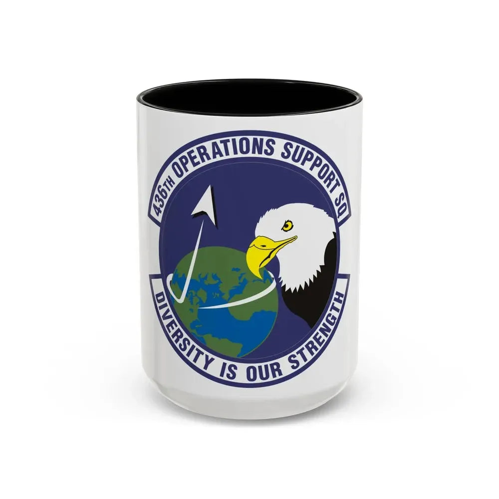 436th Operations Support Squadron (U.S. Air Force) Accent Coffee Mug 15oz Black - Go Mug Yourself