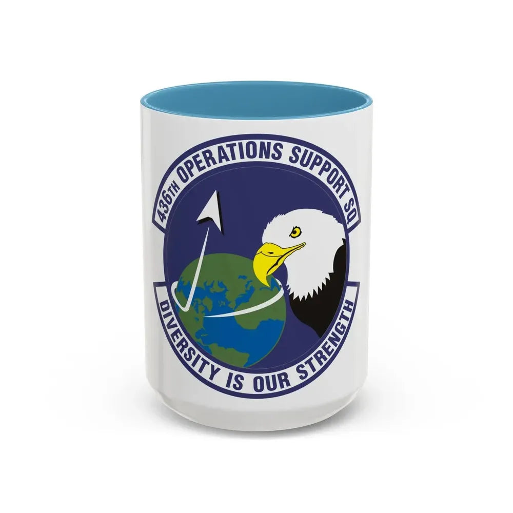 436th Operations Support Squadron (U.S. Air Force) Accent Coffee Mug 15oz Light Blue - Go Mug Yourself