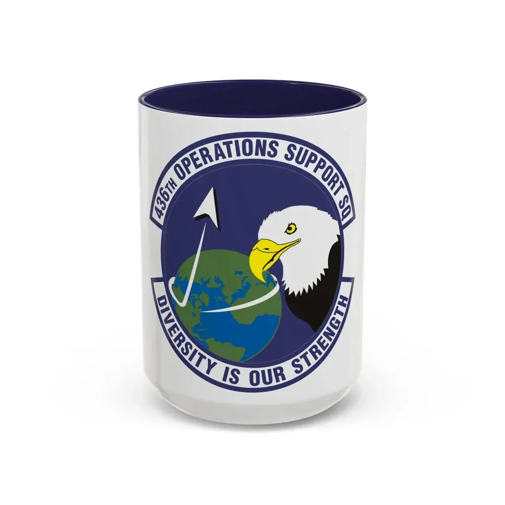 436th Operations Support Squadron (U.S. Air Force) Accent Coffee Mug 15oz Navy - Go Mug Yourself