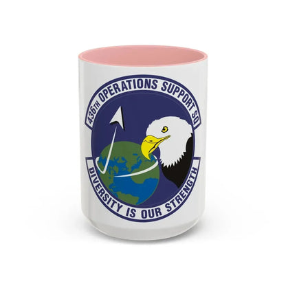 436th Operations Support Squadron (U.S. Air Force) Accent Coffee Mug 15oz Pink - Go Mug Yourself