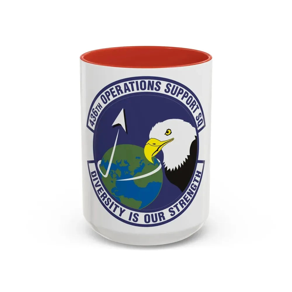 436th Operations Support Squadron (U.S. Air Force) Accent Coffee Mug 15oz Red - Go Mug Yourself