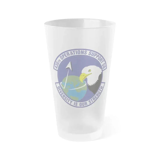 436th Operations Support Squadron (U.S. Air Force) Frosted Pint Glass 16oz 16oz Frosted - Go Mug Yourself
