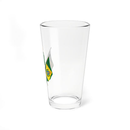 Vexillology of Brazil 19th century (Brazil) (Coat of Arms) Pint Glass 16oz