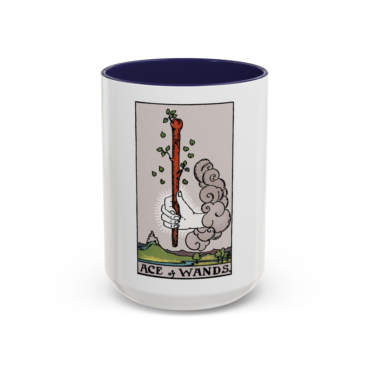The Ace of Wands (Tarot Card) Accent Coffee Mug