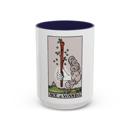 The Ace of Wands (Tarot Card) Accent Coffee Mug