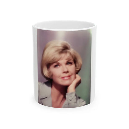 Doris Day #96 (Vintage Female Icon) White Coffee Mug-11oz-Go Mug Yourself