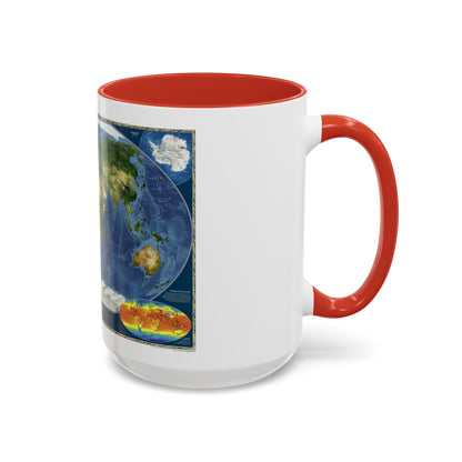 World Map - Satellite (2001) (Map) Accent Coffee Mug
