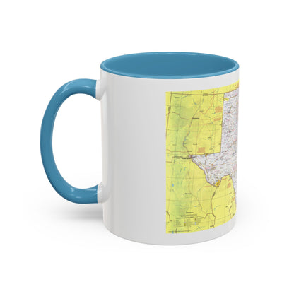 USA - South Central States 1 (1974) (Map) Accent Coffee Mug