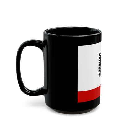 Naval Ensign of Albania 1958 to 1992 - Black Coffee Mug