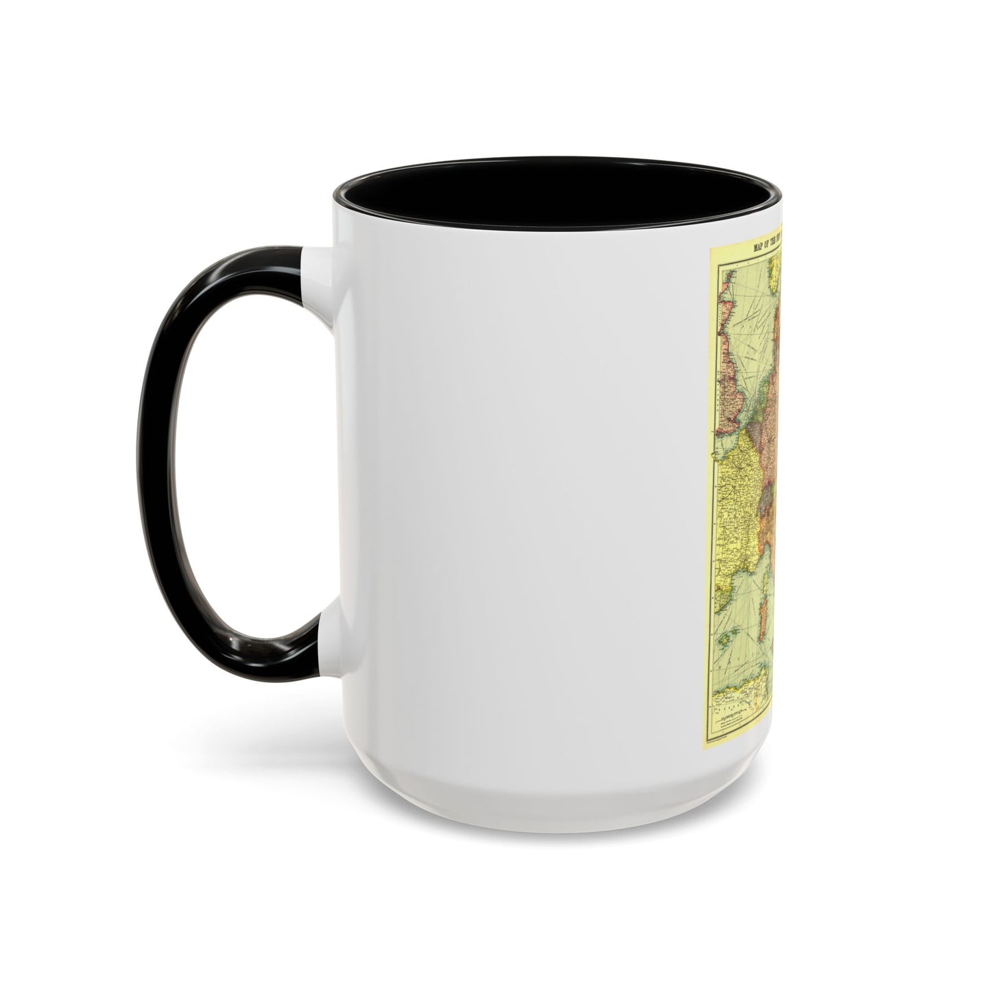 Europe, Central & the Balkan States (1915) (Map) Accent Coffee Mug